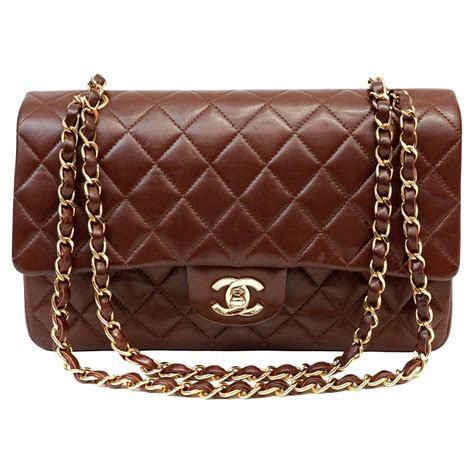 chanel flap bag brown|authentic chanel classic flap bag.